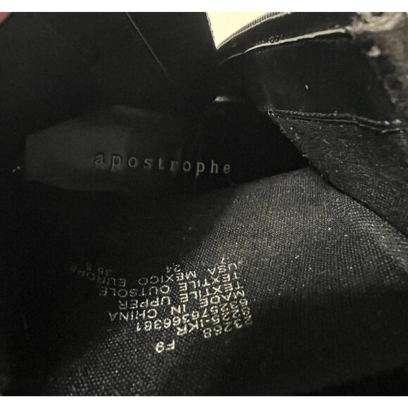 Kitten Heel Apostrophe Black Suede Sock Booties Size 7 - Picture 7 of 8